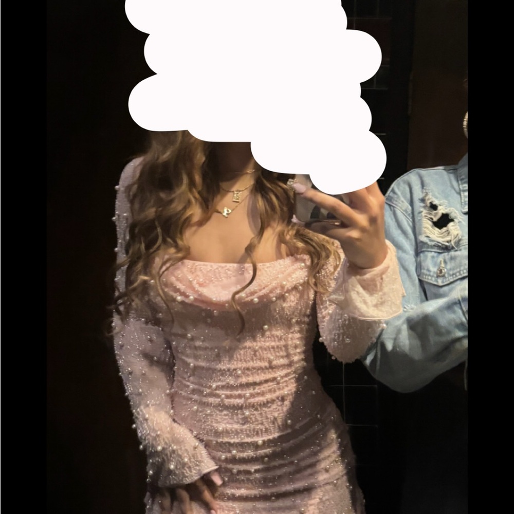 Oh Polly Pink Sequin Bodycon Mini Dress